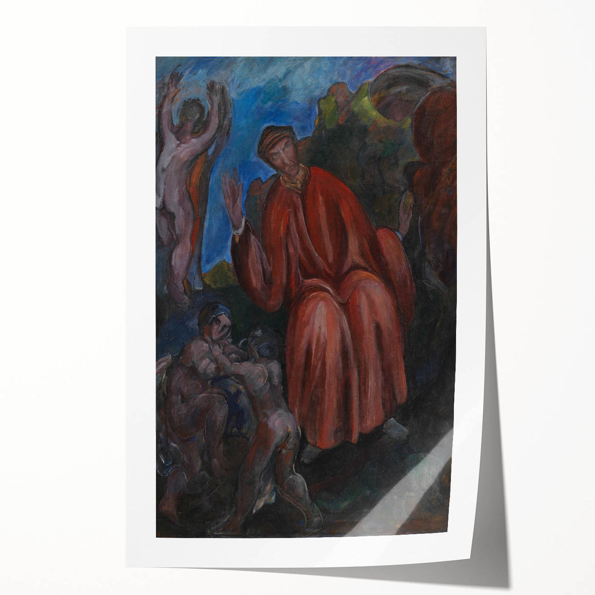 Modern Wall Art - Abstract Dante-Inspired Scene for Unique Decor