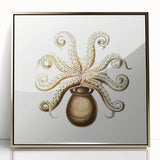 Modern Wall Art - Intricate Vintage Octopus Marine Life Illustration