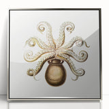 Modern Wall Art - Intricate Vintage Octopus Marine Life Illustration