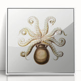 Modern Wall Art - Intricate Vintage Octopus Marine Life Illustration