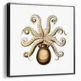 Modern Wall Art - Intricate Vintage Octopus Marine Life Illustration
