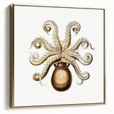 Modern Wall Art - Intricate Vintage Octopus Marine Life Illustration