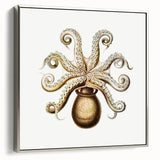 Modern Wall Art - Intricate Vintage Octopus Marine Life Illustration