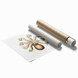 Modern Wall Art - Intricate Vintage Octopus Marine Life Illustration