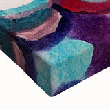 Modern Wall Art - Abstract Interior with Clock in Vibrant Watercolors