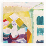 Modern Wall Art - Abstract Interior with Clock in Vibrant Watercolors