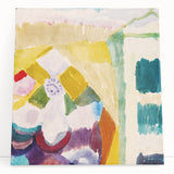 Modern Wall Art - Abstract Interior with Clock in Vibrant Watercolors