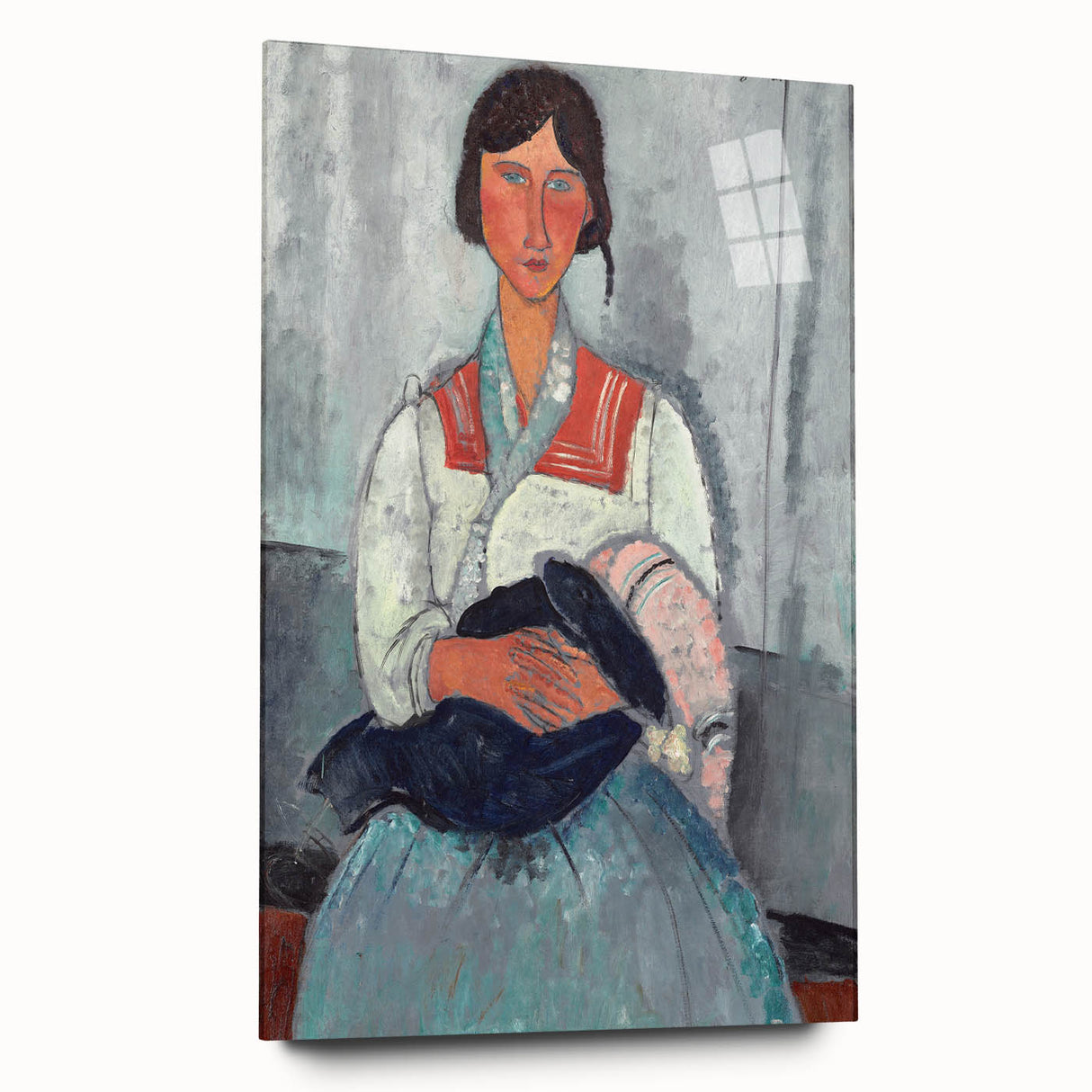 Modern Wall Art - Abstract Portrait of Gypsy Woman with Baby