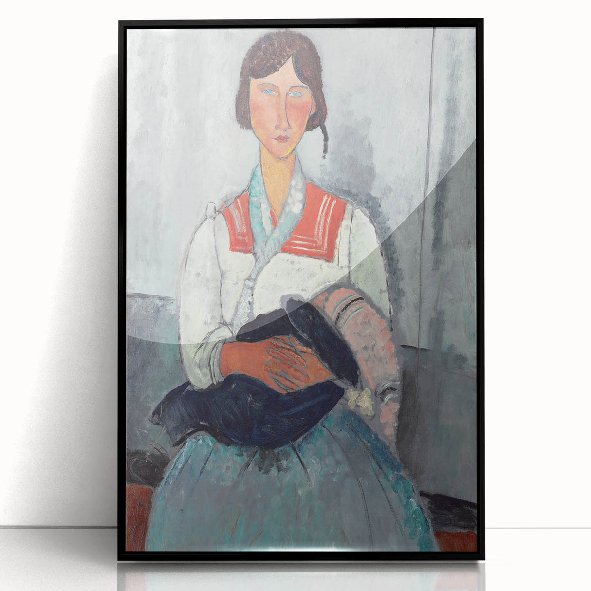 Modern Wall Art - Abstract Portrait of Gypsy Woman with Baby