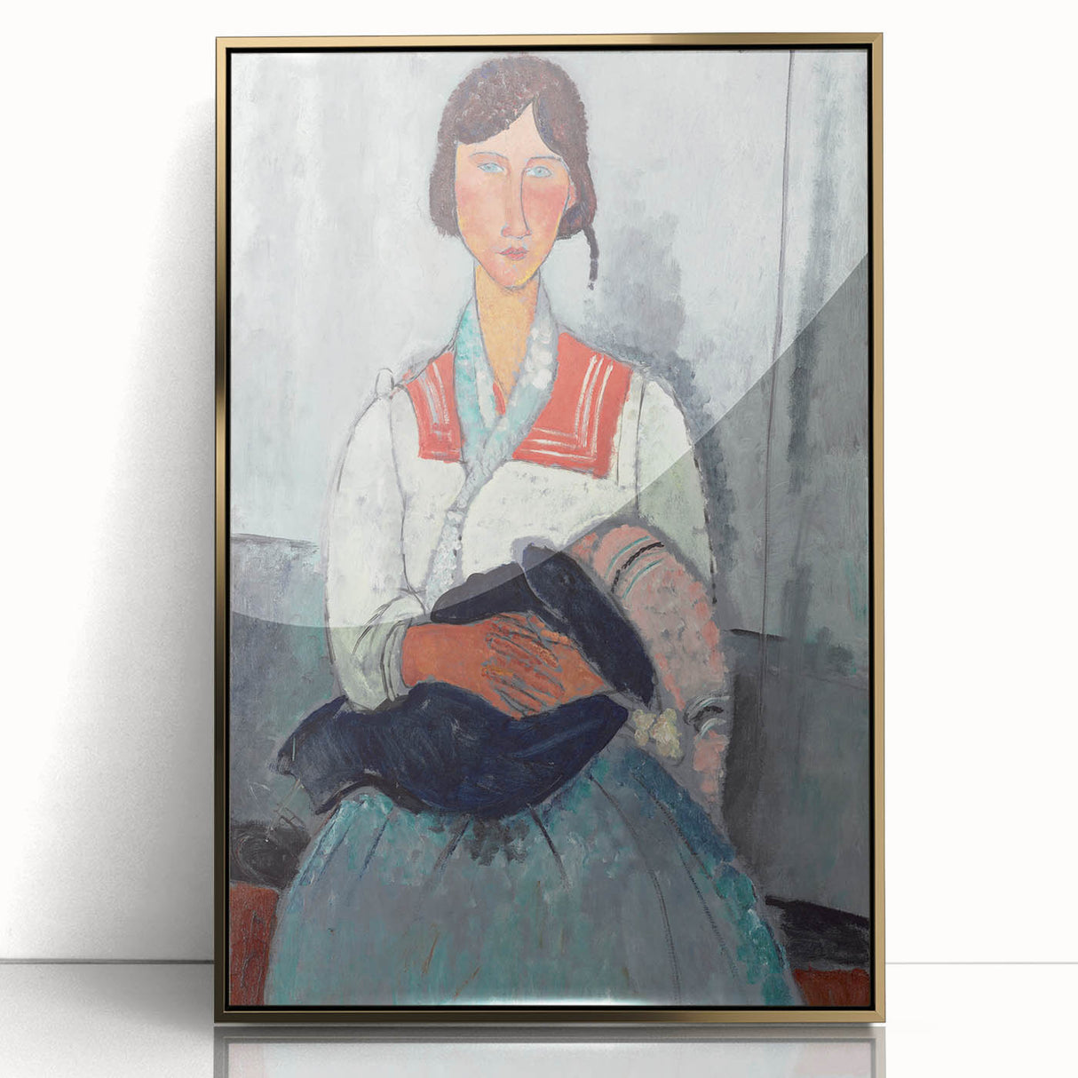 Modern Wall Art - Abstract Portrait of Gypsy Woman with Baby