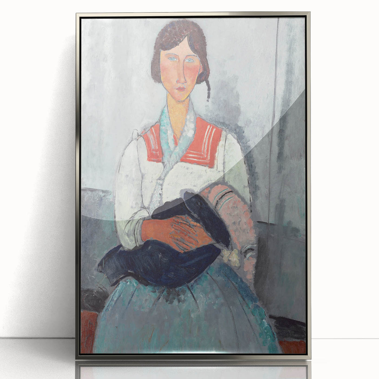 Modern Wall Art - Abstract Portrait of Gypsy Woman with Baby