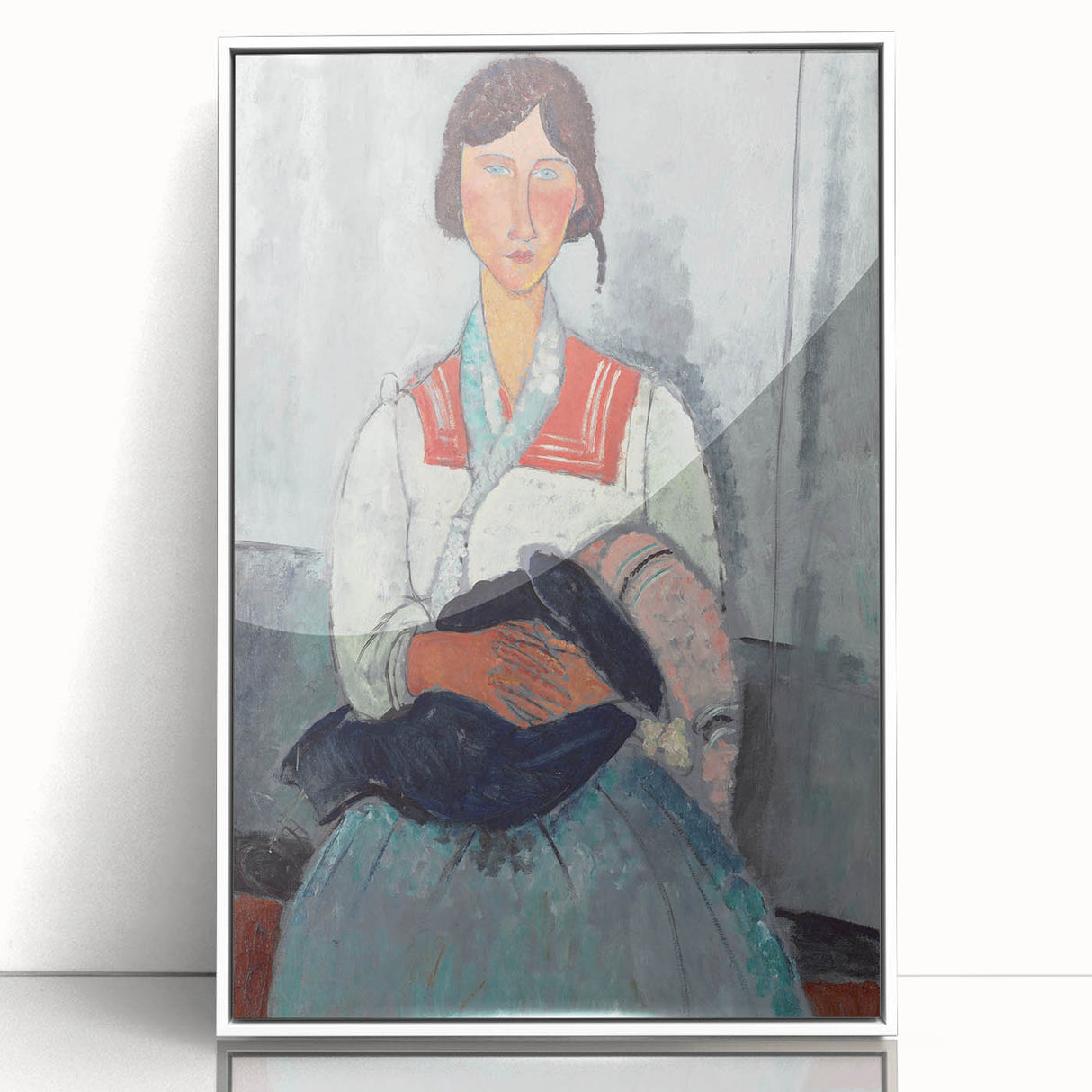 Modern Wall Art - Abstract Portrait of Gypsy Woman with Baby