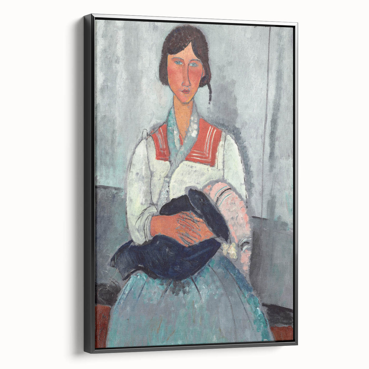 Modern Wall Art - Abstract Portrait of Gypsy Woman with Baby