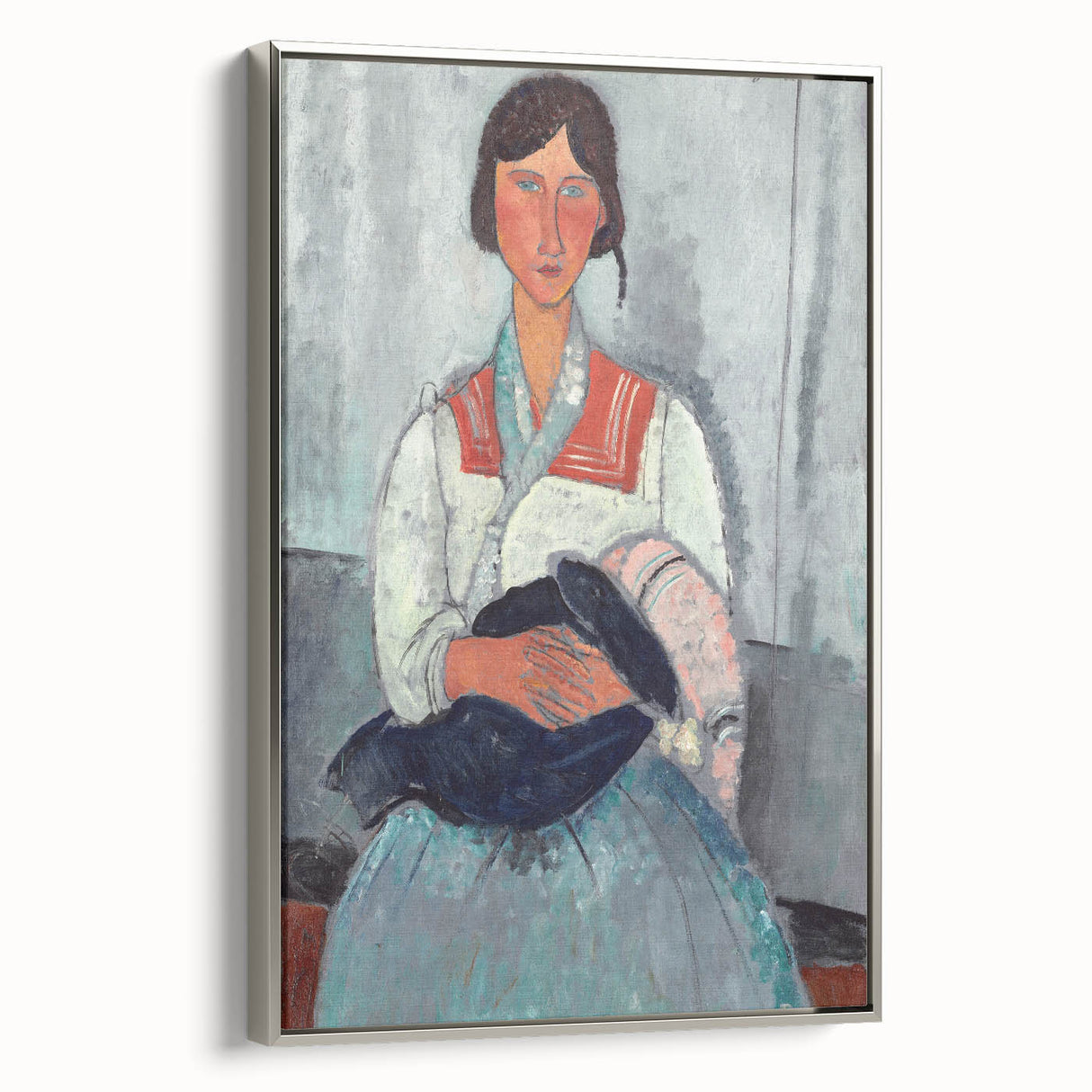 Modern Wall Art - Abstract Portrait of Gypsy Woman with Baby