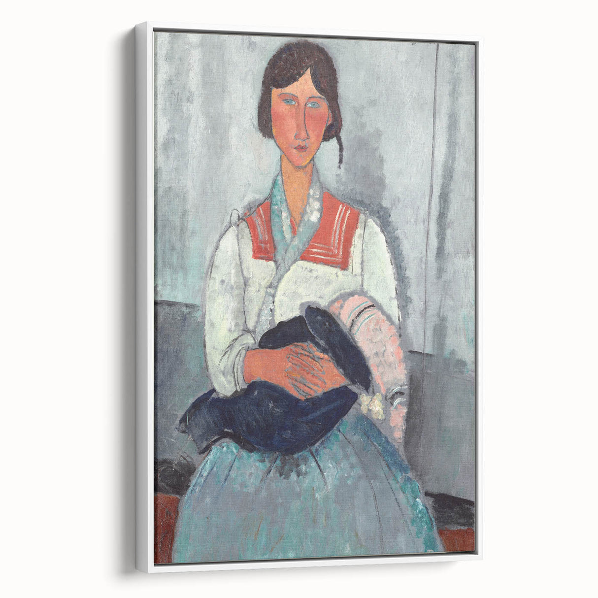 Modern Wall Art - Abstract Portrait of Gypsy Woman with Baby