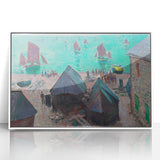 Impressionist Art – Sunset Over the River Claude Monet Style Print