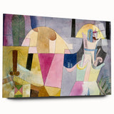 Black Columns in a Landscape" Abstract Modern Art - Contemporary Geometric Decor