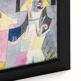 Black Columns in a Landscape" Abstract Modern Art - Contemporary Geometric Decor