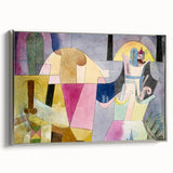 Black Columns in a Landscape" Abstract Modern Art - Contemporary Geometric Decor