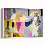 Black Columns in a Landscape" Abstract Modern Art - Contemporary Geometric Decor