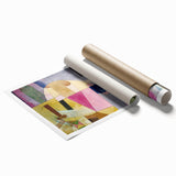 Black Columns in a Landscape" Abstract Modern Art - Contemporary Geometric Decor