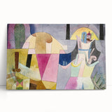 Black Columns in a Landscape" Abstract Modern Art - Contemporary Geometric Decor