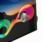 Neon Light Dance – Dynamic Abstract Color Trail Motion Wall Art