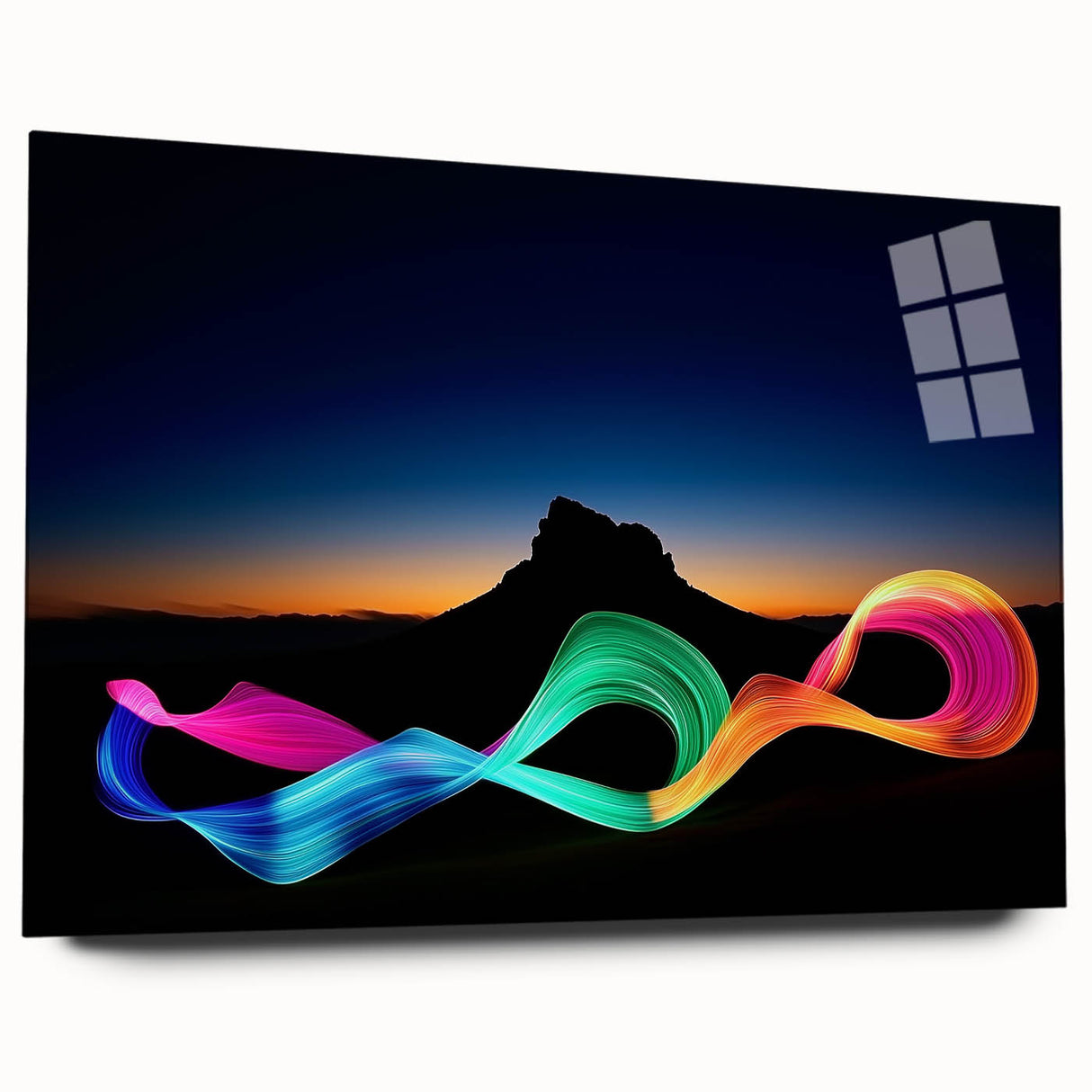 Neon Light Dance – Dynamic Abstract Color Trail Motion Wall Art