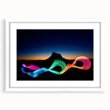 Neon Light Dance – Dynamic Abstract Color Trail Motion Wall Art