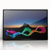 Neon Light Dance – Dynamic Abstract Color Trail Motion Wall Art