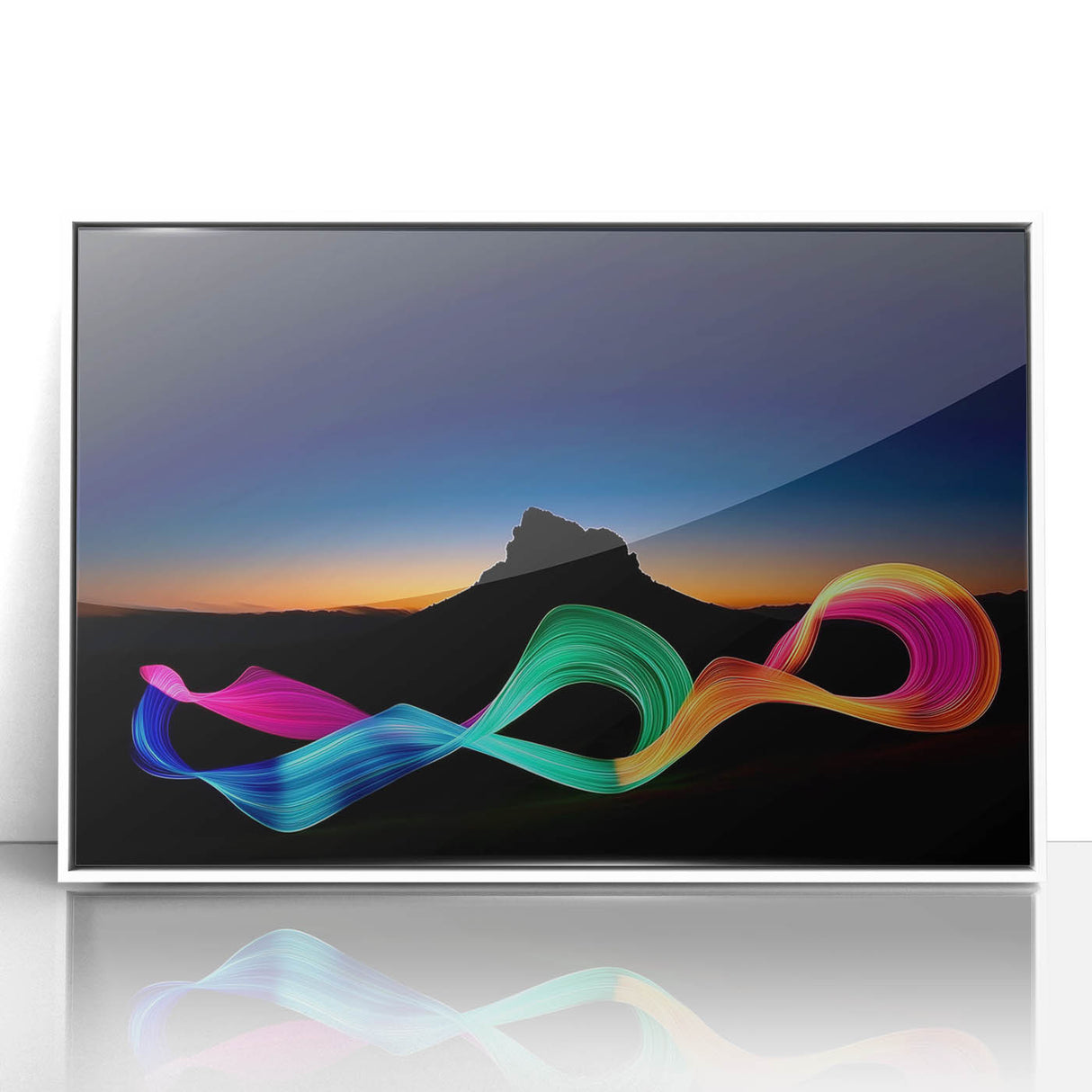 Neon Light Dance – Dynamic Abstract Color Trail Motion Wall Art
