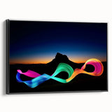 Neon Light Dance – Dynamic Abstract Color Trail Motion Wall Art