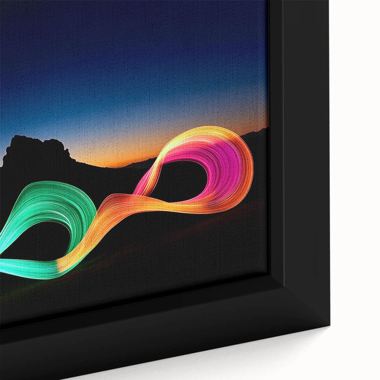 Neon Light Dance – Dynamic Abstract Color Trail Motion Wall Art