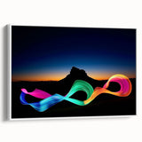 Neon Light Dance – Dynamic Abstract Color Trail Motion Wall Art