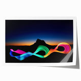 Neon Light Dance – Dynamic Abstract Color Trail Motion Wall Art