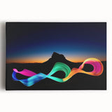 Neon Light Dance – Dynamic Abstract Color Trail Motion Wall Art