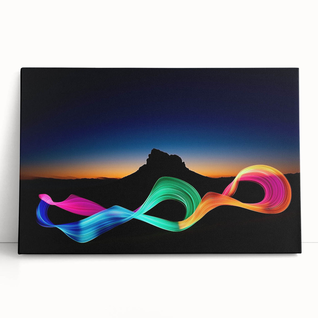 Neon Light Dance – Dynamic Abstract Color Trail Motion Wall Art
