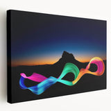 Neon Light Dance – Dynamic Abstract Color Trail Motion Wall Art