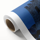 Rolled canvas artwork showcasing a vibrant landscape with a majestic castle, featuring rich colors and intricate details, securely packaged in a protective tube.