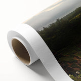 Vibrant rolled canvas art depicting dramatic cliffs and landscapes, showcasing rich colors and textures, perfect for elevating home decor. Packaged securely in a durable tube for safe delivery.