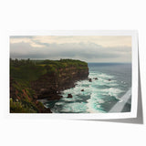 Stunning rolled canvas print showcasing dramatic cliffs against a vibrant sunset, perfect for adding a touch of natural beauty to any room decor. The artwork captures intricate details and rich colors, making it an ideal choice for landscape enthusiasts or modern home interiors.