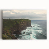 Stretched canvas artwork depicting a stunning cliff landscape, showcasing vibrant colors and intricate details, perfect for enhancing home decor with a natural theme.
