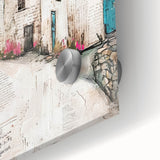 Close-up of an abstract architecture wall art piece showcasing intricate acrylic glass textures and vivid colors, perfect for modern decor enhancement.