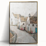 Rustic Architecture Art - Urban Abstract Village Canvas Print