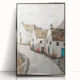 Rustic Architecture Art - Urban Abstract Village Canvas Print