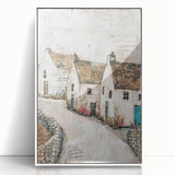 Rustic Architecture Art - Urban Abstract Village Canvas Print