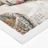 Rustic Architecture Art - Urban Abstract Village Canvas Print