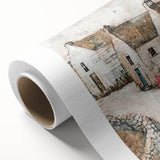 Rustic Architecture Art - Urban Abstract Village Canvas Print