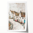 Rustic Architecture Art - Urban Abstract Village Canvas Print