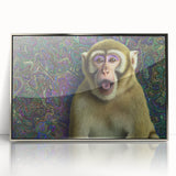 Framed acrylic wall art featuring a vibrant silver design showcasing intricate animal motifs, perfect for adding a modern touch to home decor. The artwork is displayed in a sleek frame, emphasizing its contemporary style and artistic details.